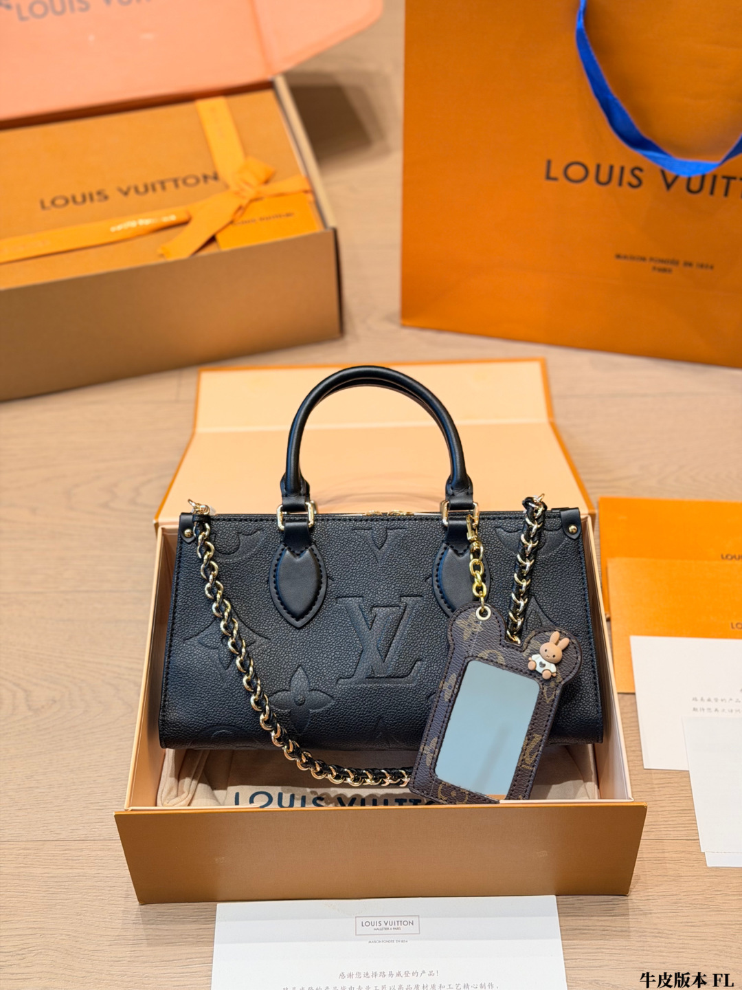 LV Monogram Handbag Monogram Canvas Cowhide Leather 5